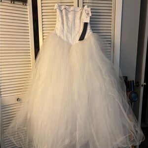 David's Bridal White Garment Bag